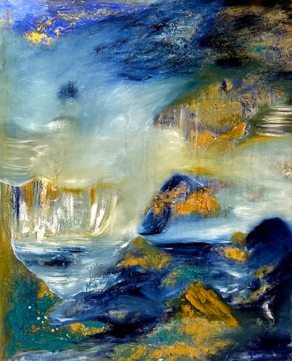 Echoes of a Forgotten Sky - a Paint Artwork by April Xue